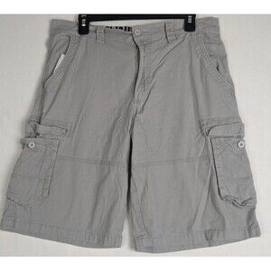 Monument Gray Cargo Shorts Mens Size 32 Casual Utility Pockets Summer